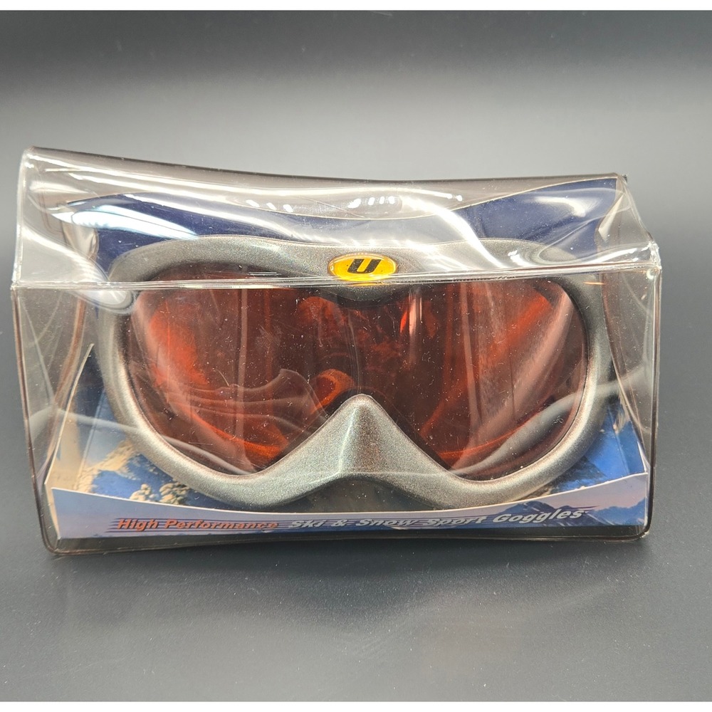High Performance Ski Snow Sport Goggles Silver Anti-Fog Double Lens UV Protect